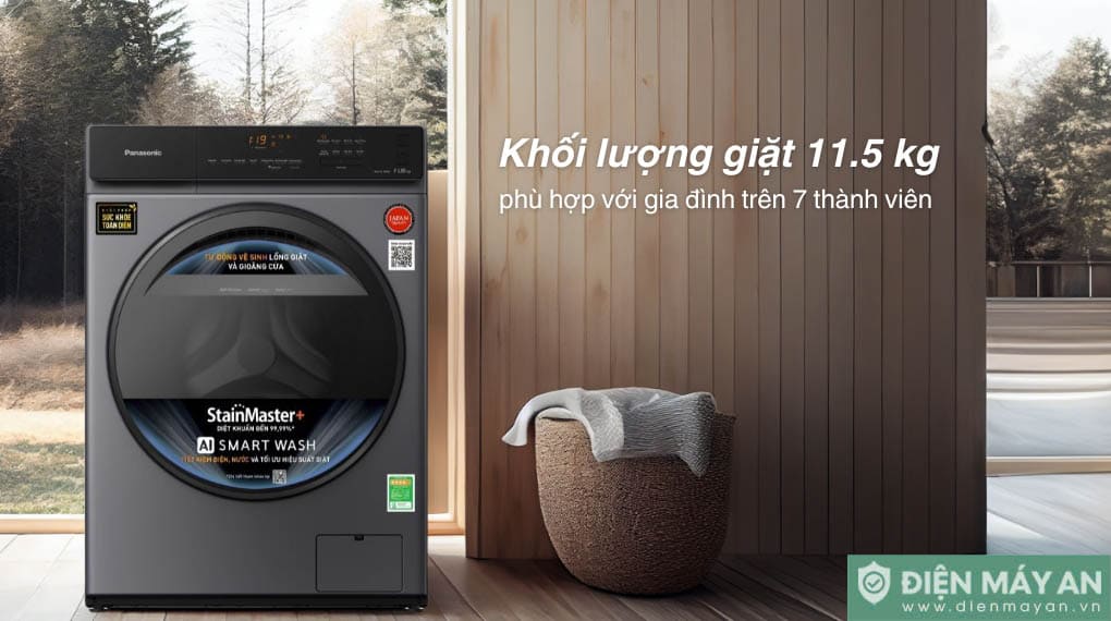 Máy giặt Panasonic Inverter 11.5 kg NA-V115FA1LV